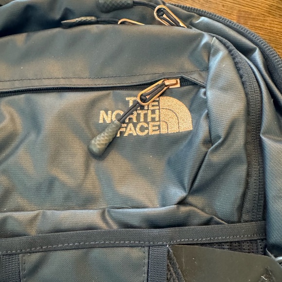 The North Face Navy and Rose Gold  Backpack
